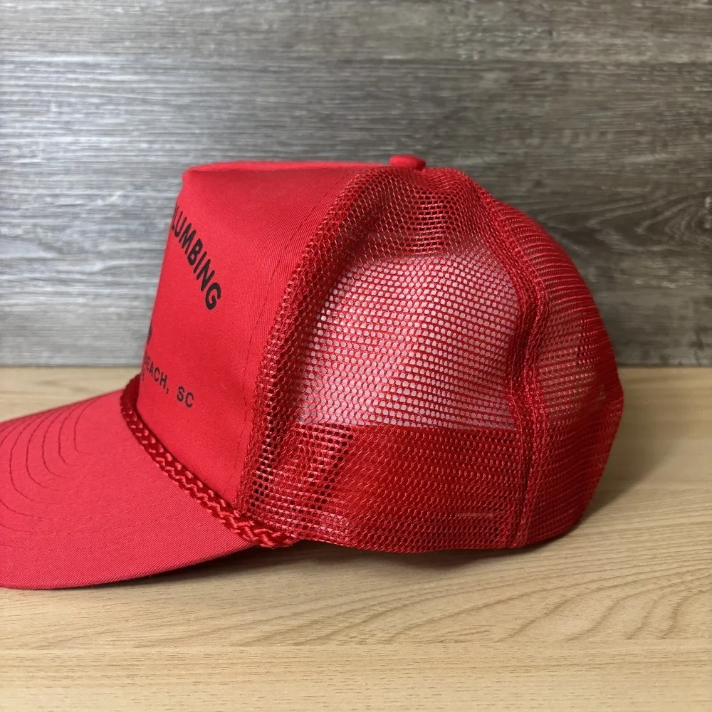 Vintage Larry Lee Plumbing Hat Cap Snap Back Mesh Trucker Advertising Mens 80s